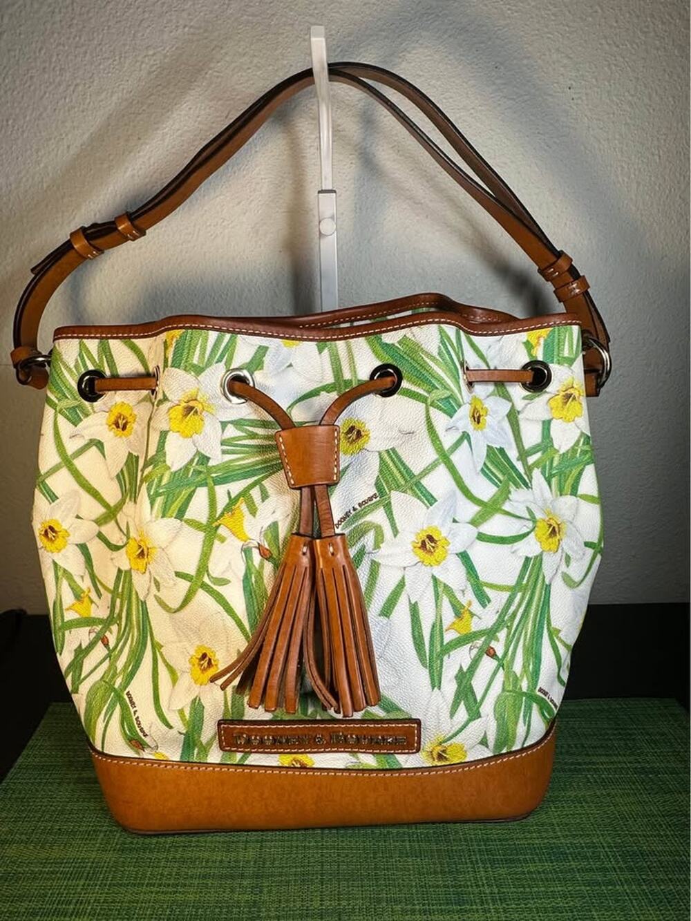 Dooney & Bourke Daffodil Floral Drawstring Bucket Bag -limited-edition
